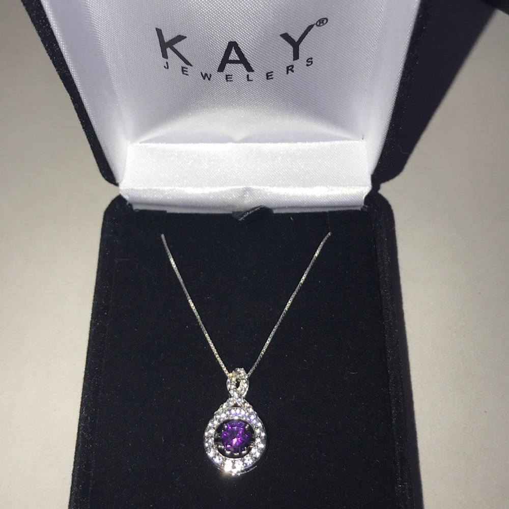 Brand new 18” genuine Amythyst Pendant from Kay